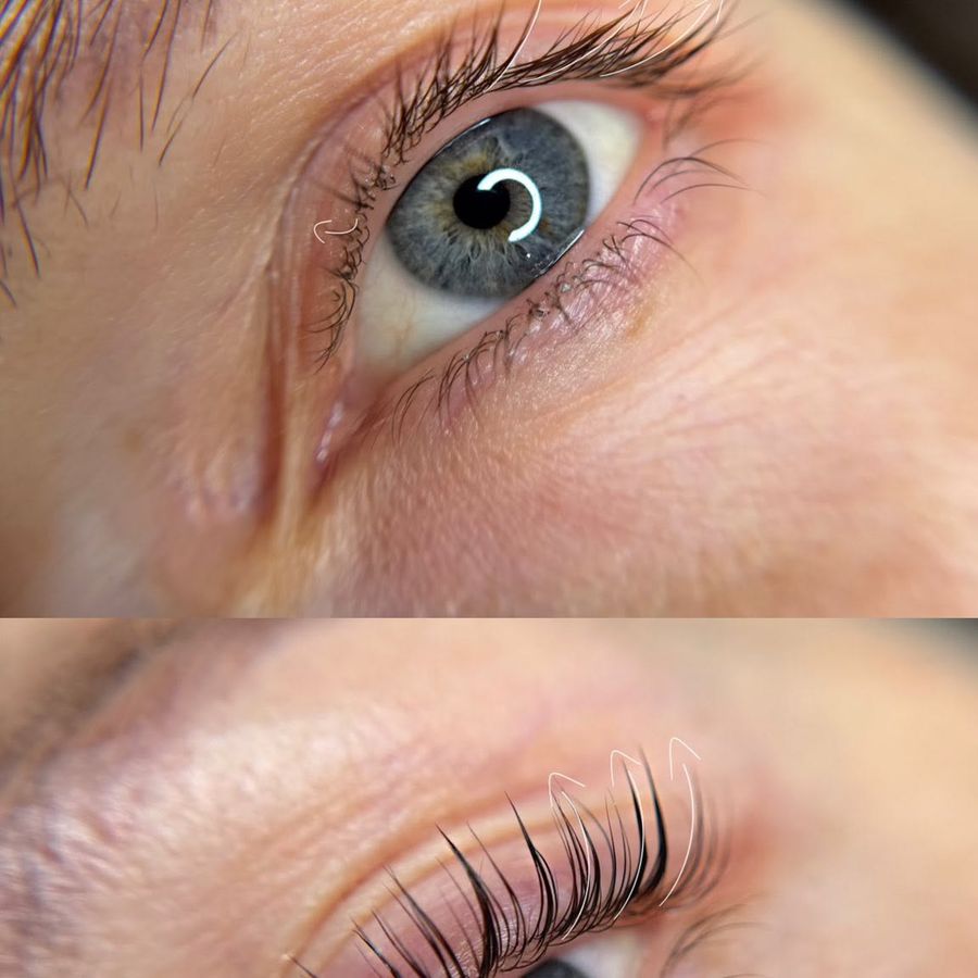 Kórejský lash lift, práca Valentiny Esthetician v Leviciach