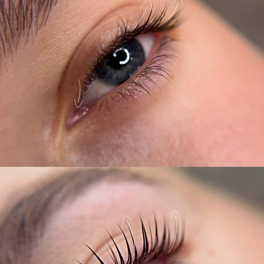 Kórejský lash lift, práca Valentiny Esthetician v Leviciach