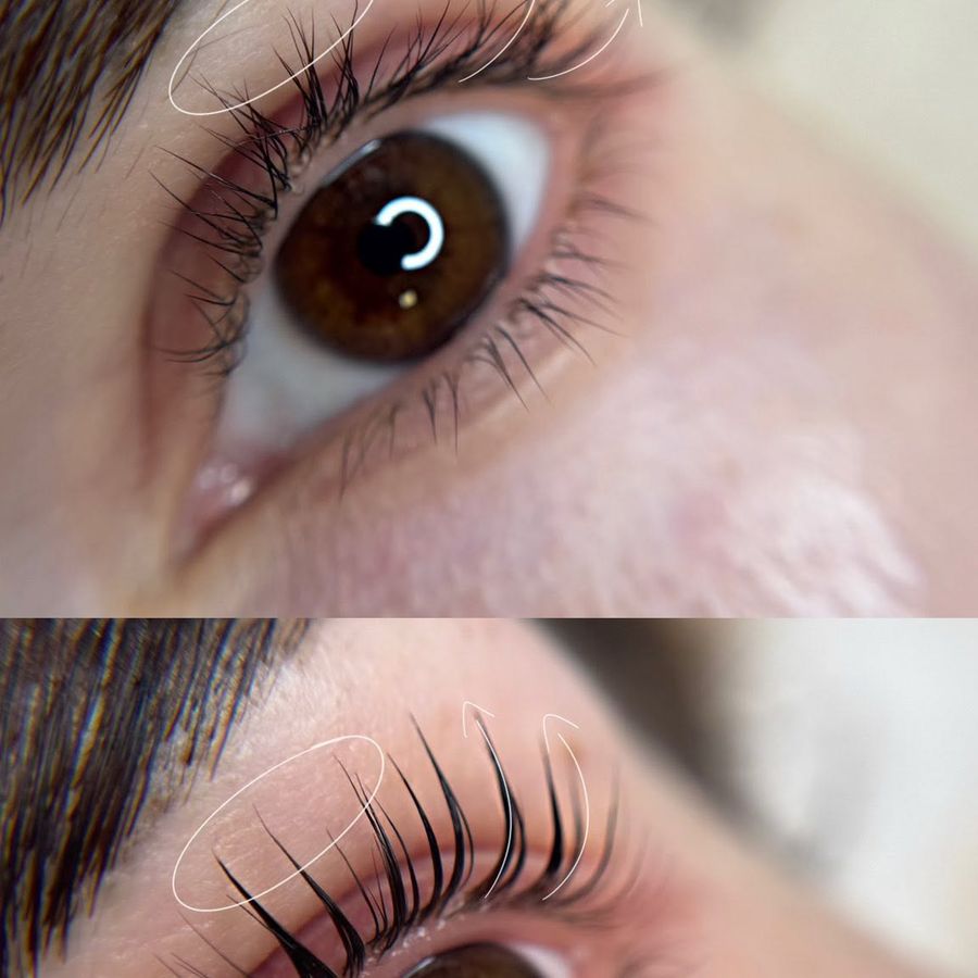 Kórejský lash lift, práca Valentiny Esthetician v Leviciach